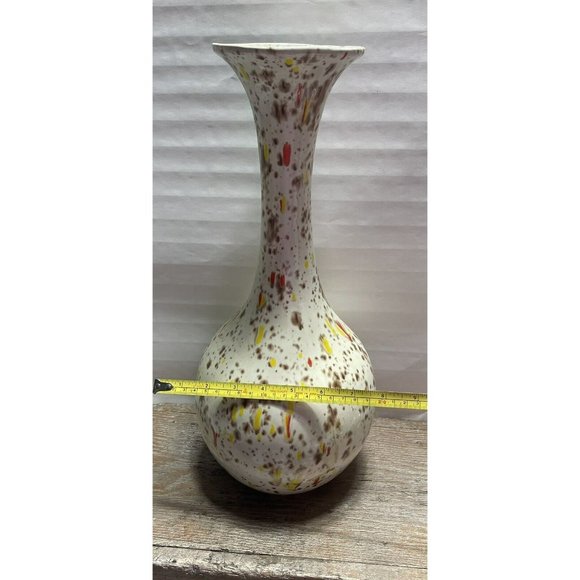 Mid Century Modern Ceramic Vase with Drip Glaze Retro psychedelic 1970s Piece - Picture 12 of 12